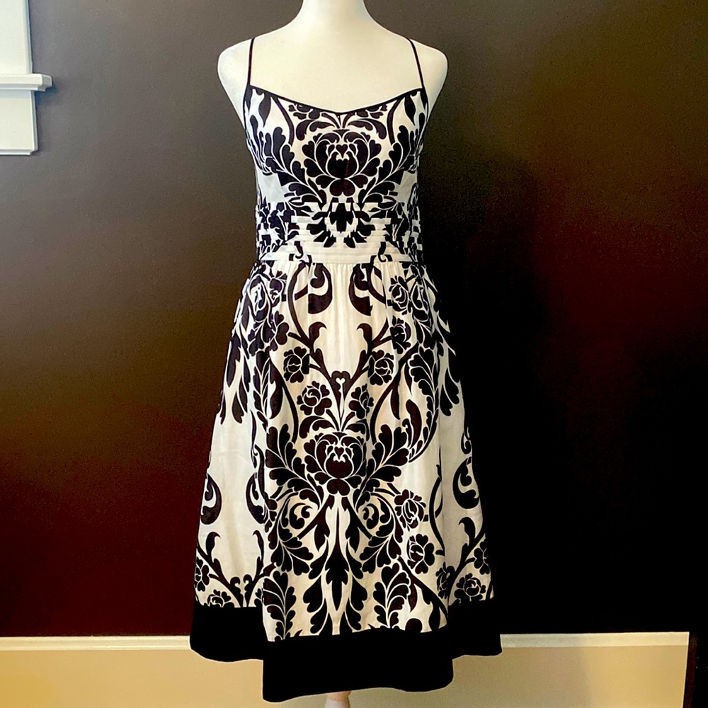 Black and white Ann Taylor cocktail dress